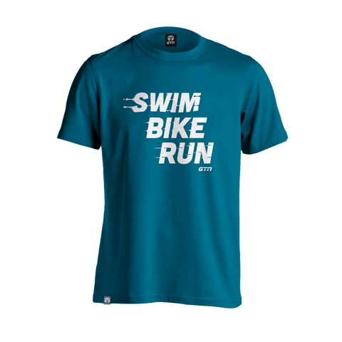 GTN Swim, Bike, Run T-Shirt - Blue