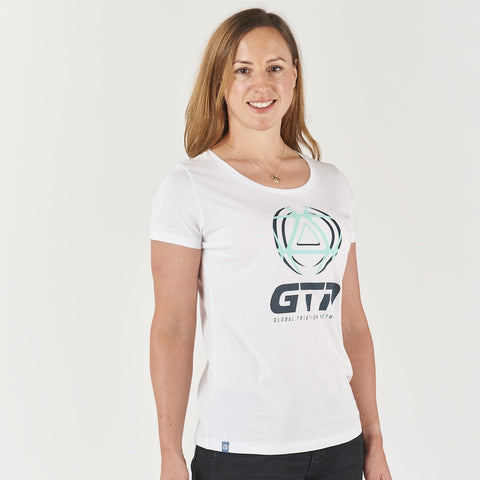 T-shirt organica classica da donna GTN - bianca