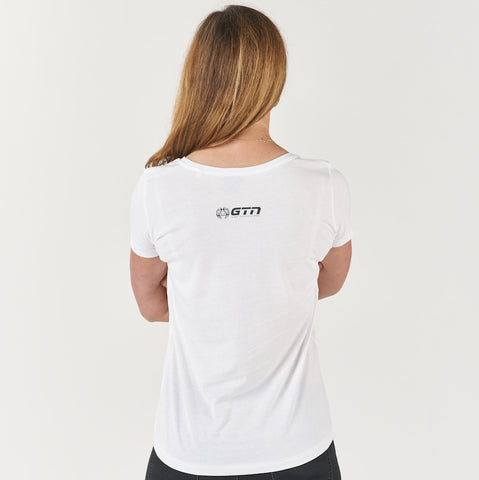 T-shirt organica classica da donna GTN - bianca