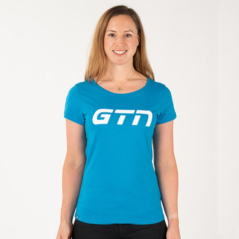 T-shirt ecologica da donna GTN - blu azzurro