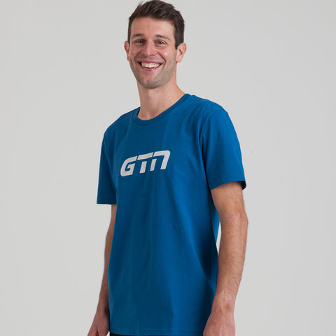 GTN Word Logo T-Shirt - Blue & Silver