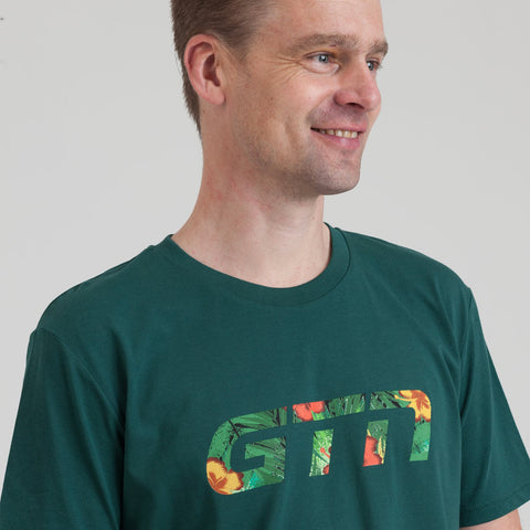 T-shirt con logo tropicale GTN