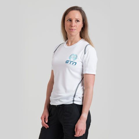 Camiseta de running blanca de mujer GTN