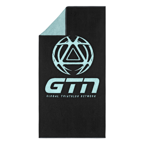 Toalla GTN Classic Premium Grande - Negro y Turquesa