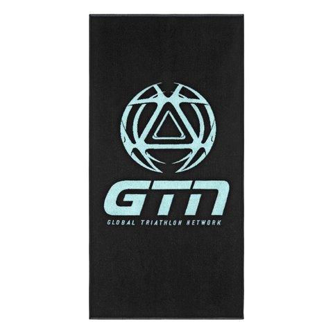 Toalla GTN Classic Premium Grande - Negro y Turquesa