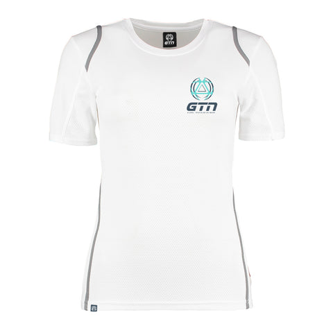 Camiseta de running blanca de mujer GTN